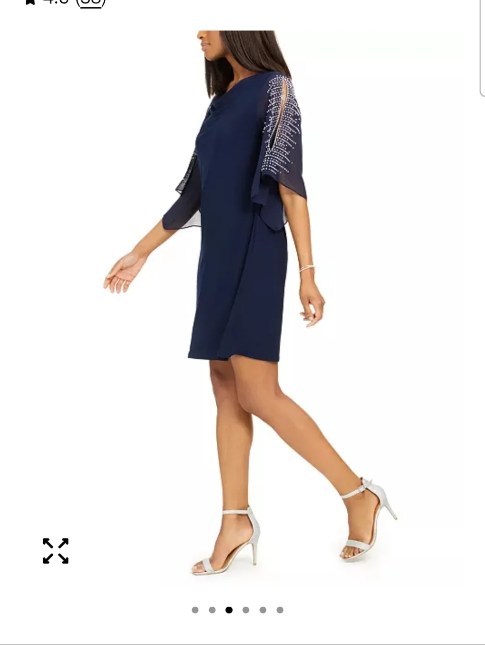 MSK Embellished Split-sleeve Sheath Dress - Picture 3 of 10